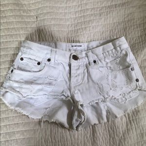 White one teaspoon shorts